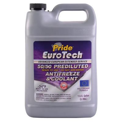 Pride Euro Blue 50/50 Prediluted Antifreeze/Coolant - Case of 6 x 1 Gal - PE34