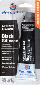 81158 (16BR) BLACK SIL. ADHESIVE SEAL TUBE 3OZ