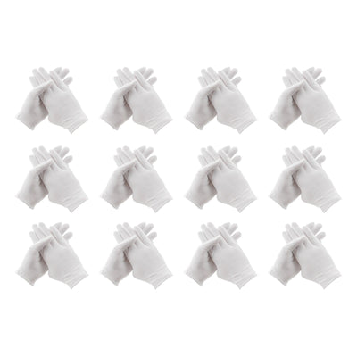 White Cotton Work Gloves - Case of 12
