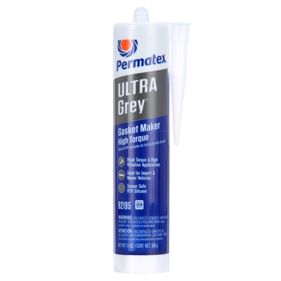 Permatex Ultra Grey Rigid High-Torque RTV Silicone Gasket Maker - 13 oz Cartridge (Case of 6) - 82195
