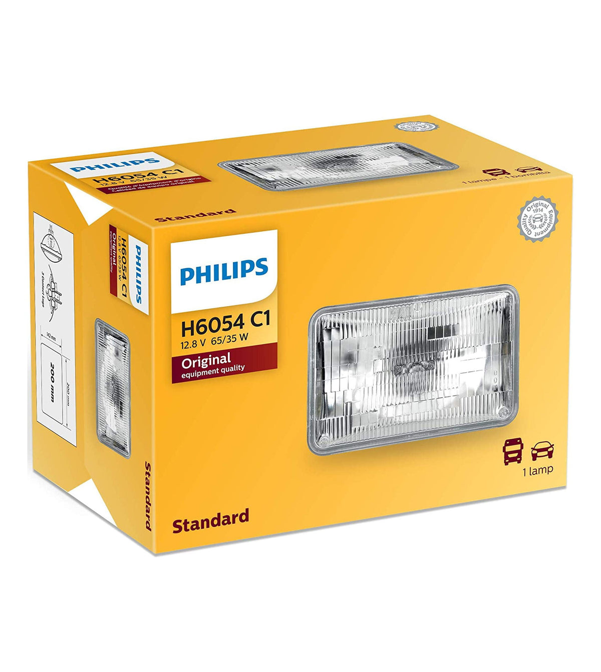 Philips H6054 Standard Sealed Beam Headlight - H6054C1