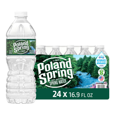 Poland Spring 100% Natural Spring Water, 16.9 fl oz Bottles - Case of 35