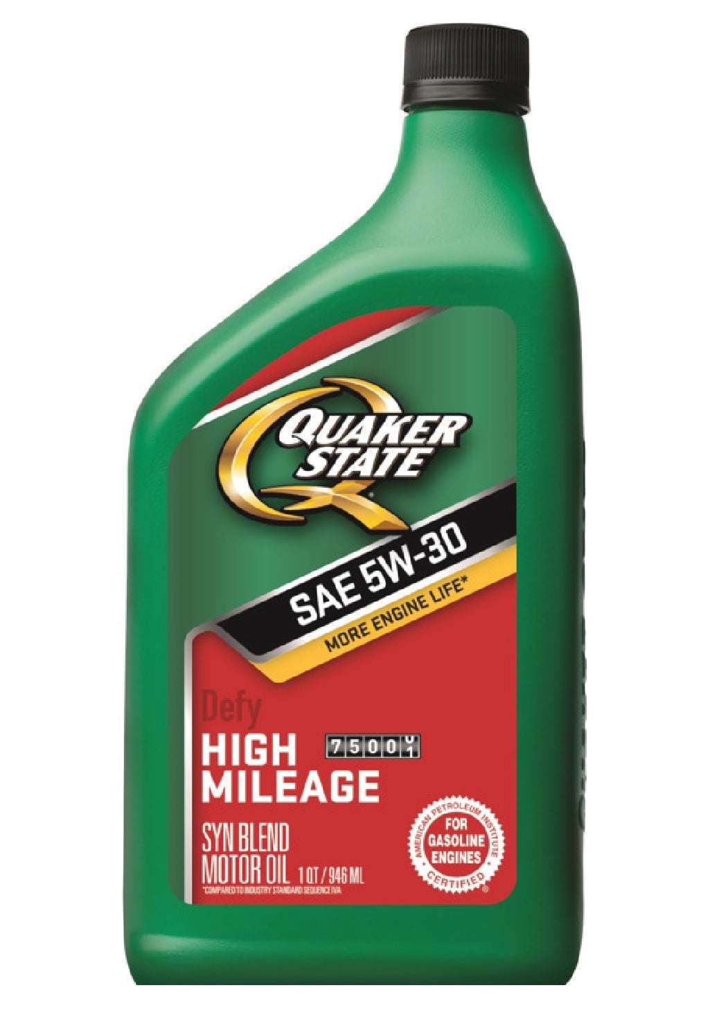 Quaker State High Mileage 5W-30 Synthetic Blend Motor Oil - Case of 6 x 1 Qt