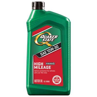 Quaker State High Mileage 10W-30 Synthetic Blend Motor Oil - Case of 6 x 1 Qt