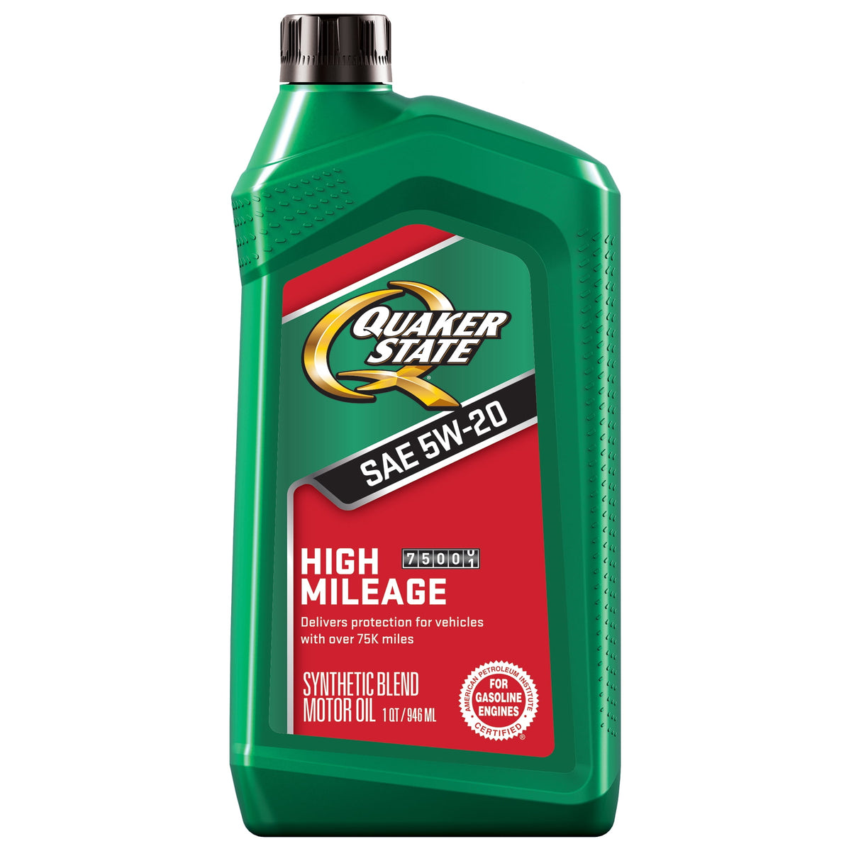 Quaker State High Mileage 5W-20 Synthetic Blend Motor Oil - 1 Qt
