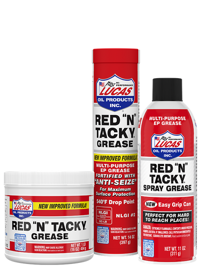 Lucas Oil 10005 Red "N" Tacky Grease 14 oz Cartridge - Case of 12