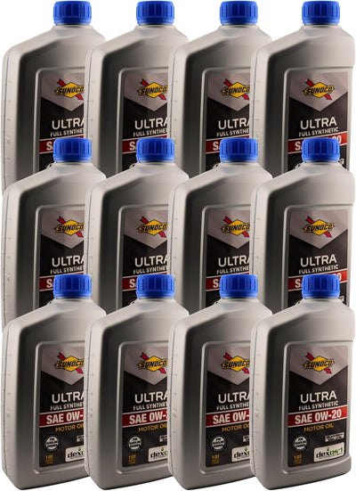 Sunoco Ultra Full Synthetic 0W-20 Motor Oil - Case of 12 x 1 Qt (721049)