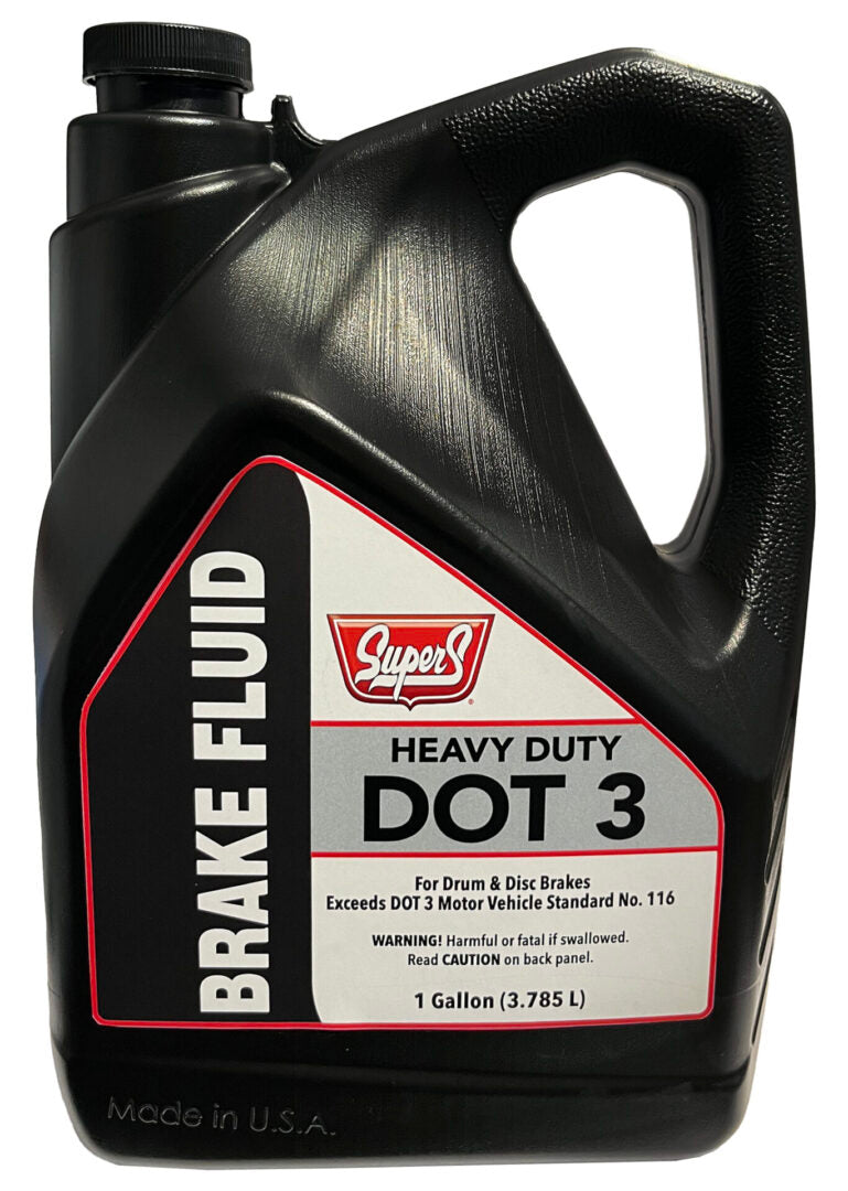 Super S DOT 3 Brake Fluid 1 Gallon - Case of 3 (SUS33-3)