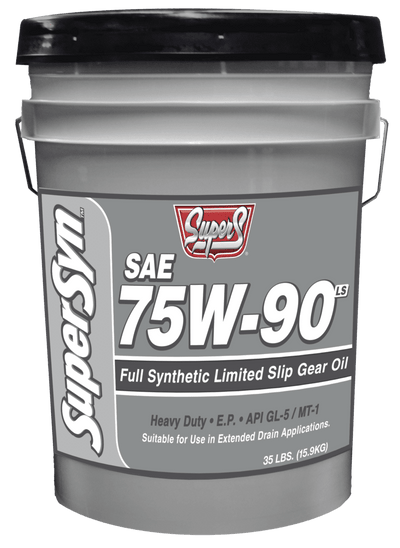 Super S SuperSyn Synthetic 75W-90 Limited Slip GL-5 Gear Oil - 5 Gallon (35 lb) Pail SUS217