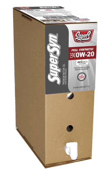 Super S SuperSyn Full Synthetic 0W-20 dexos1 Gen 3 Motor Oil, 6 Gallon Eco Box - SUS6798