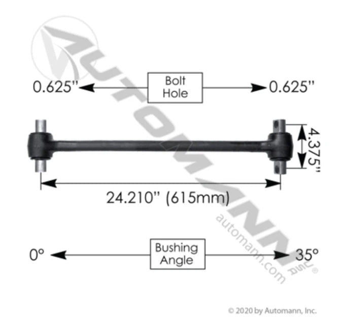 Automann Torque Rod 24.210in Freightliner - TMR536