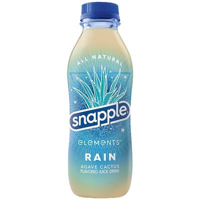Snapple Elements Rain Agave Cactus Juice Drink, 16 fl oz Glass Bottles - Case of 24