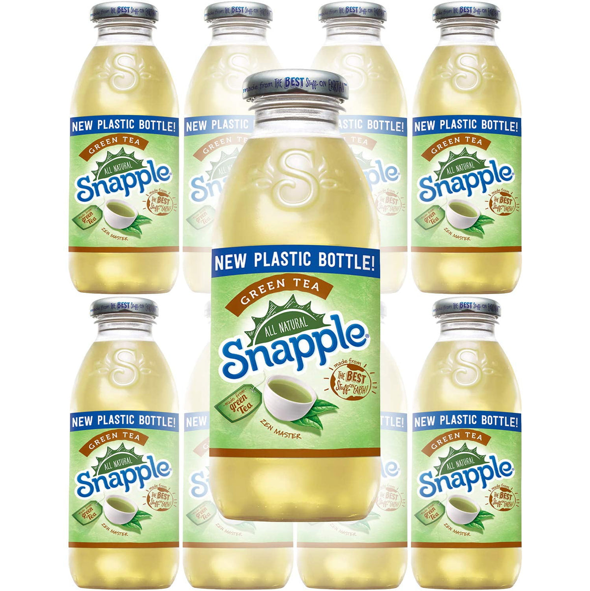Snapple Green Tea, 16 fl oz Glass Bottles - Case of 12