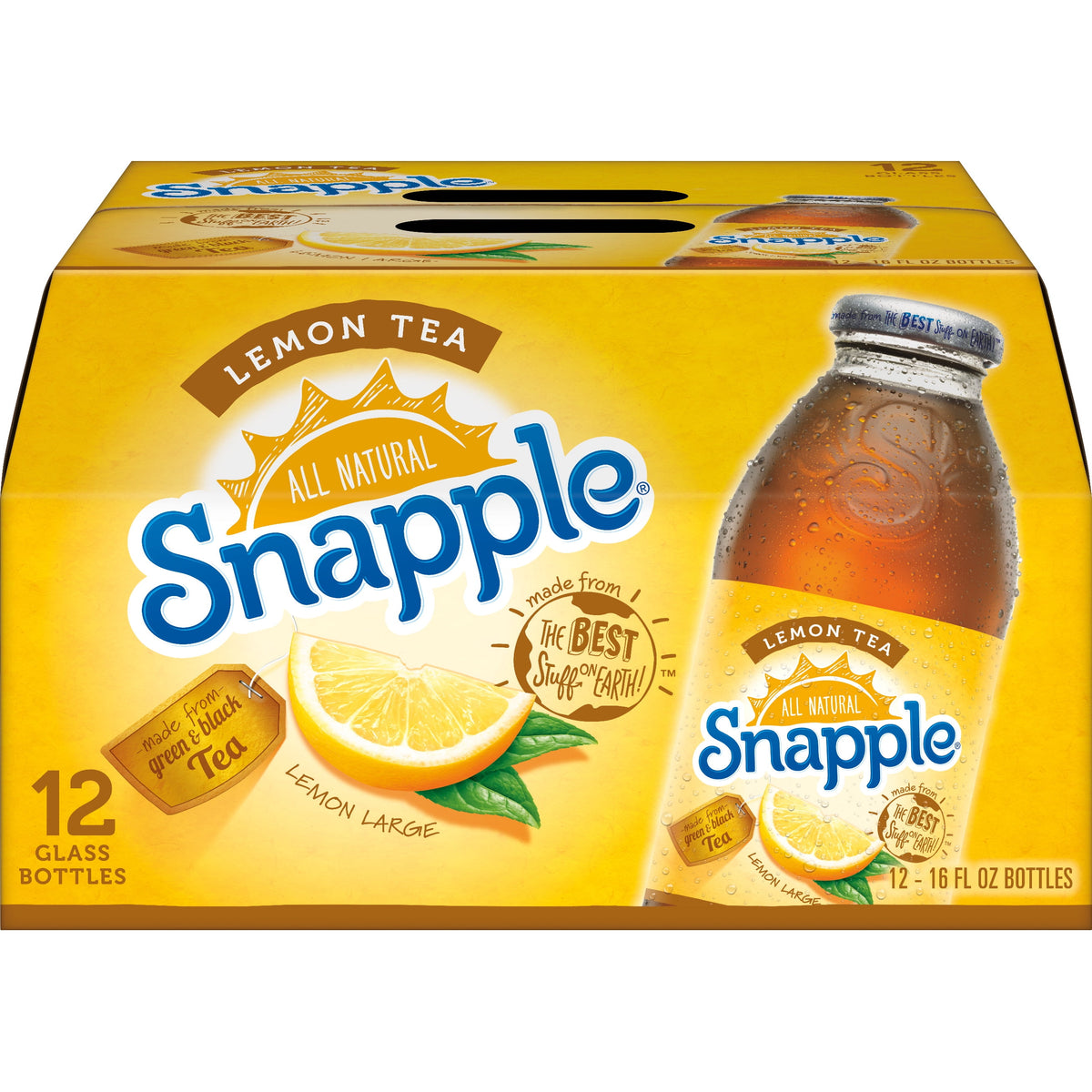 Snapple Tea, 16 fl oz Glass Bottles - Case of 24