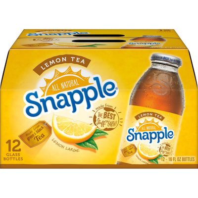 Snapple Tea, 16 fl oz Glass Bottles - Case of 24