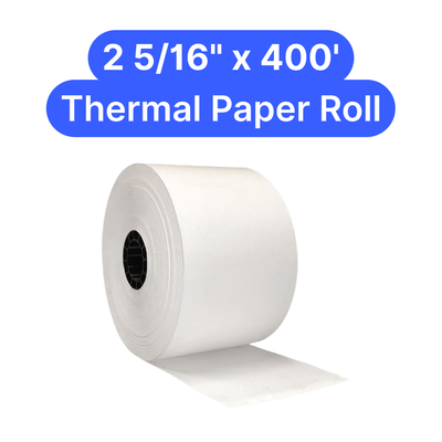 Thermal Gas Pump Paper Roll - 2 5/16 in x 400 ft