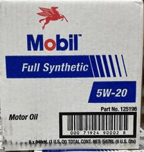 Load image into Gallery viewer, 125196 MOBIL FULL SYNTHETIC 5W20 6/1 CASE
