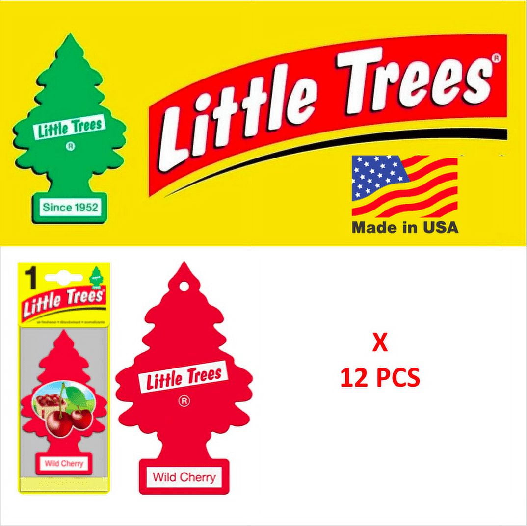 Little Trees Wild Cherry Hanging Car Air Freshener - 1/Card, Pack of 24 - U1P-10311