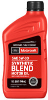 Motorcraft XO-5W30-Q1SP SAE 5W-30 Synthetic Blend Motor Oil - Case of 12 x 1 Qt