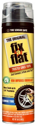 Fix-a-Flat 50786 Tire Inflator & Sealer with Hose - 20 oz (Large Tires)