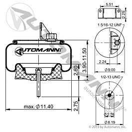 Automann Phoenix Air Spring Rolling Lobe - AB1DK20G-9547