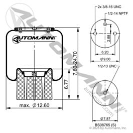 Automann Phoenix Air Spring Rolling Lobe - AB1DK23L-8864