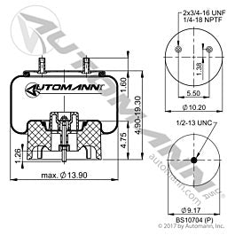 Automann Phoenix Air Spring Rolling Lobe - AB1DK25A-8709