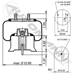 Hendrickson Air Spring Rolling Lobe - ABH38000
