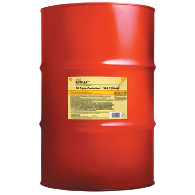 Shell Rotella T4 Triple Protection 15W-40 Heavy Duty Diesel Engine Oil - 55 Gallon Drum - 550045148