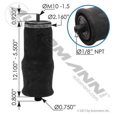 Automann ABSZ70-2622 Cab Air Spring for Volvo