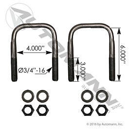 Automann U Bolt Kit F/SQ 3/4in X 4in X 6.0in - AUBK8554-060