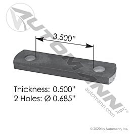 Automann U Bolt Plate 3-1/2in - AUBP350