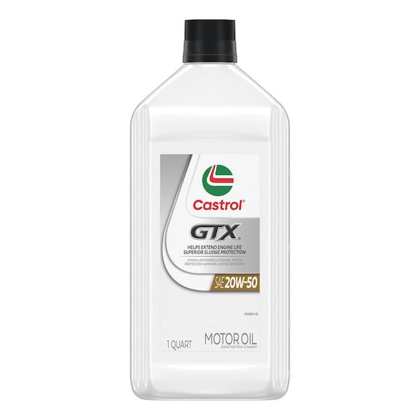 Castrol GTX 20W-50 Conventional Motor Oil - Case of 6 x 1 Qt (151A8E)