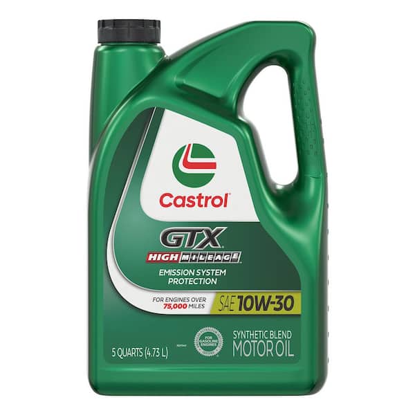 Castrol GTX High Mileage 10W-30 Synthetic Blend Motor Oil - 5 Qt (1597B0)