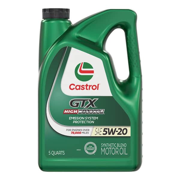 Castrol GTX High Mileage 5W-20 Synthetic Blend Motor Oil - 5 Qt (1597C4)