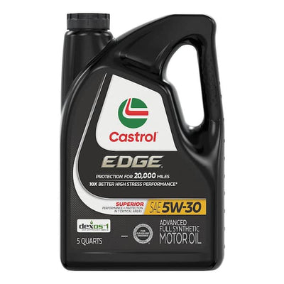 Castrol EDGE 5W-30 Advanced Full Synthetic Motor Oil - 5 Qt, Case of 3 (1598B1)