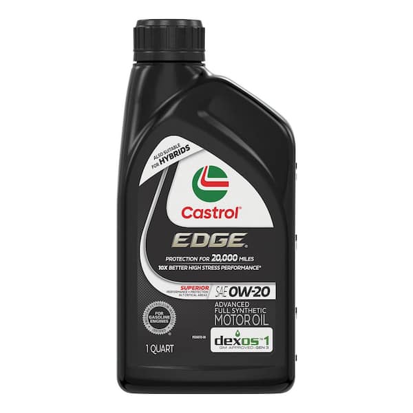Castrol EDGE 0W-20 Advanced Full Synthetic Motor Oil - Case of 6 x 1 Qt (15D3BF)