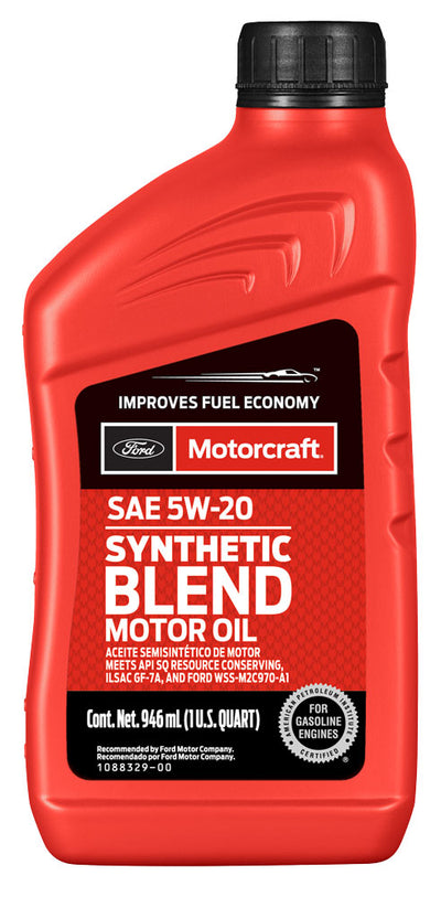 Motorcraft XO-5W20-Q1SP SAE 5W-20 Synthetic Blend Motor Oil - Case of 12 x 1 Qt