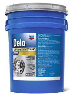 Chevron Delo Syn-Trans XV SAE 75W-80 Synthetic Transmission Fluid - 5 Gallon Pail 223080361