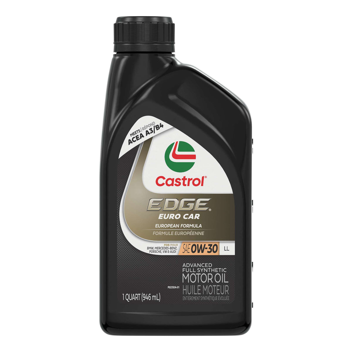 Castrol EDGE Euro 0W-30 LL Full Synthetic Motor Oil - Case of 6 x 1 Qt (15DAA6)