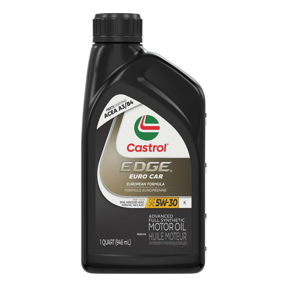 Castrol EDGE Euro 5W-30 K Full Synthetic Motor Oil - Case of 6 x 1 Qt (15E892)