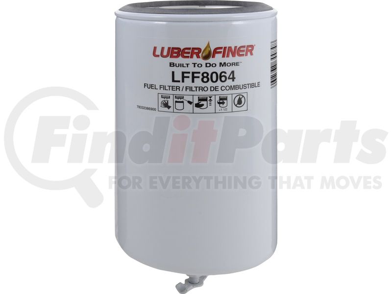 Luber-finer LFF8064 Spin-On Fuel Filter - 8.54 in H x 4.25 in OD