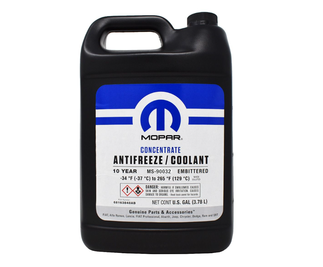 Mopar 10 Year/150,000 Mile OAT Antifreeze Concentrate - Case of 4 x 1 Gal 68163848AB