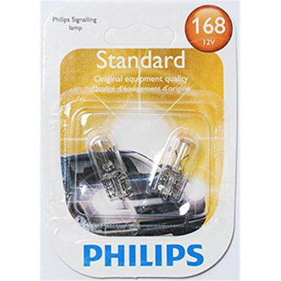 Philips 168 Standard Miniature Bulb - 2 Pack (168B2)