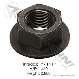 Automann Flanged Lock Nut 1in-14 - FLN107