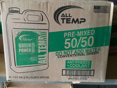 All Temp Green 50/50 Premixed Antifreeze/Coolant, Case of 6 Gallons 00048
