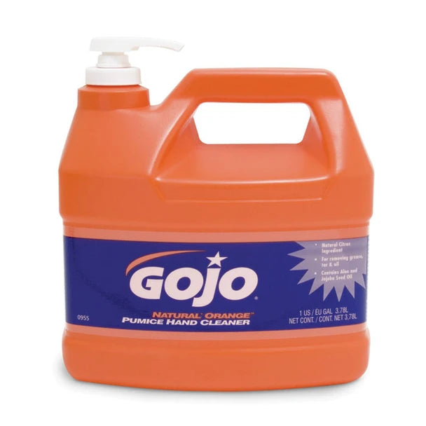 GOJO Natural Orange Pumice Hand Cleaner 1 Gallon Pump - 0955