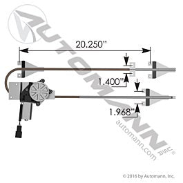Automann Window Regulator LH Peterbilt - HLK2529