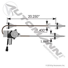 Automann Window Regulator LH Peterbilt - HLK2529