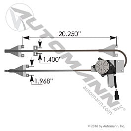 Automann Window Regulator RH Peterbilt - HLK2530